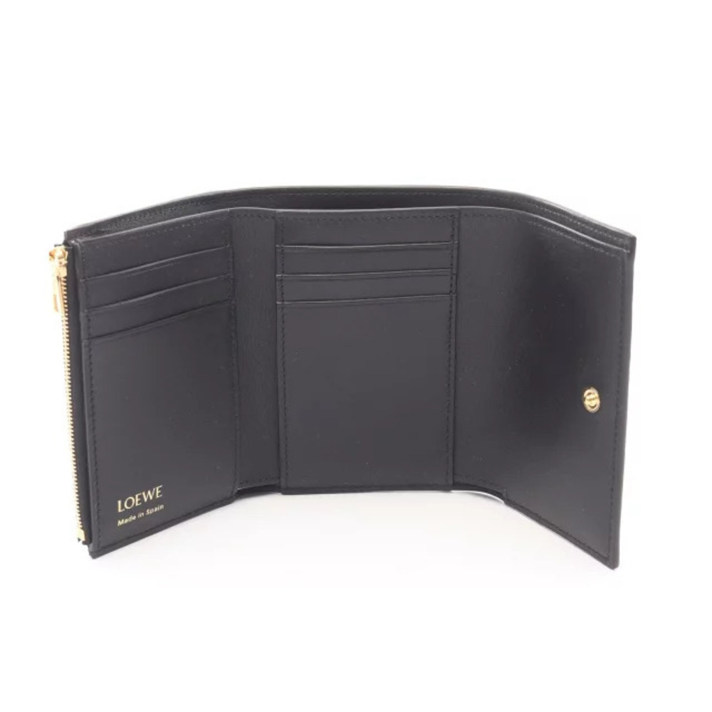 Loewe Vertical Wallet Tri fold Leather Black - Picture 3 of 5